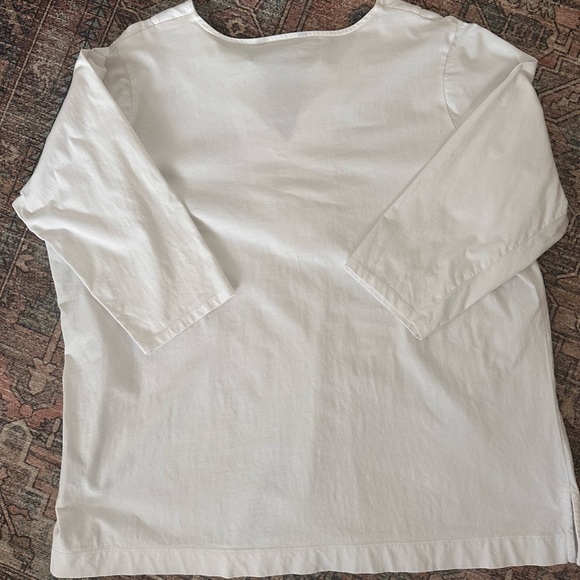 Lauren Ralph Lauren White Tunic Top Shirt 3/4 sleeve women’s size 3X - Picture 3 of 4